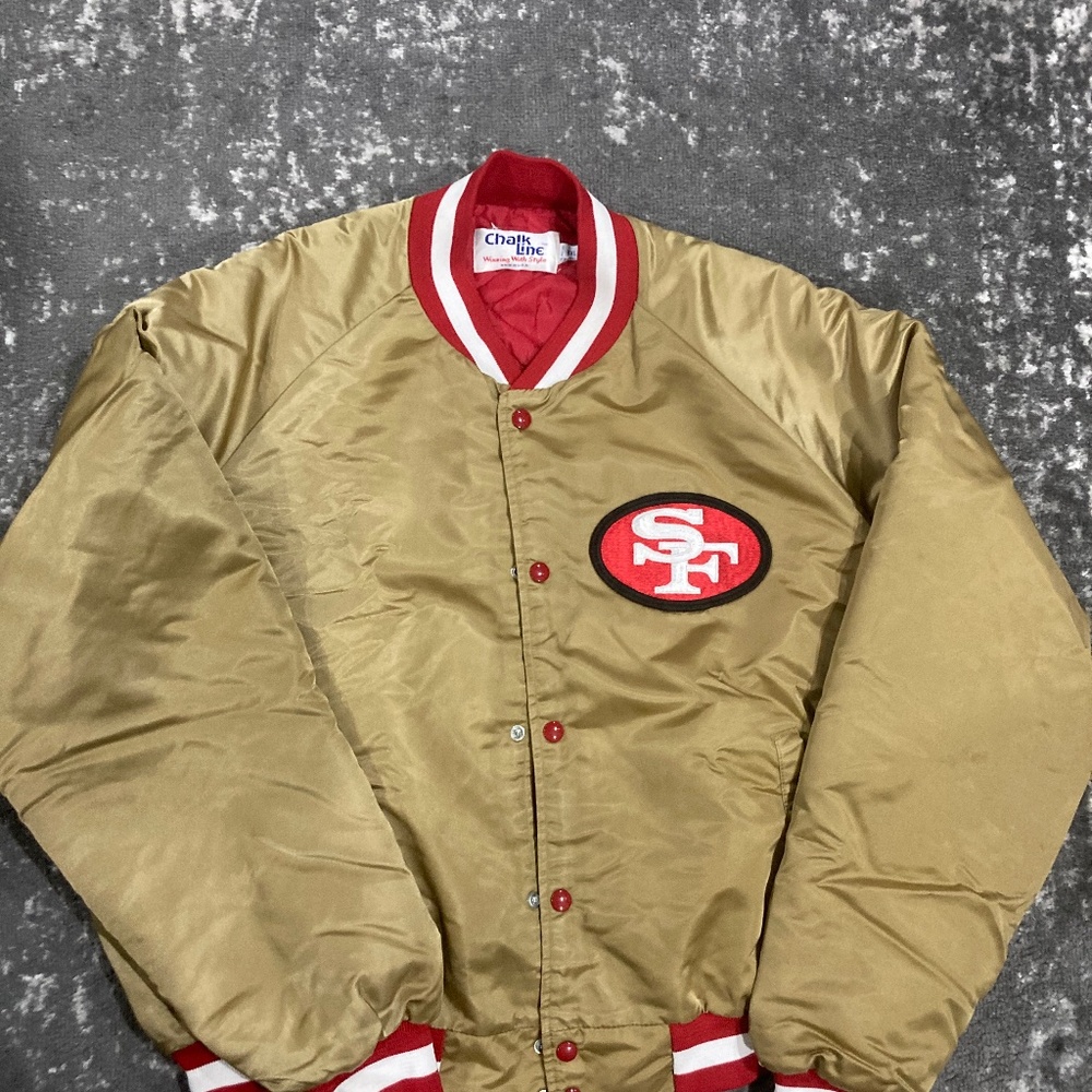 Vintage San Francisco 49ers NFL Chalk Line Satin Jacket